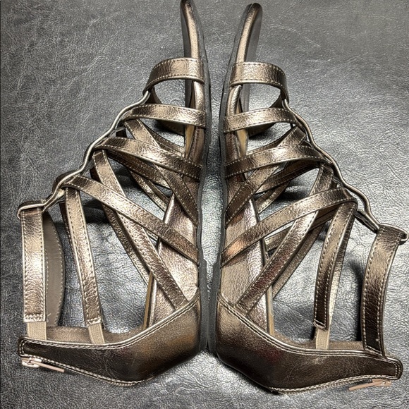 Croft & Barrow, Baroque metallic, Rose Gold, Gladiator Sandals, 8 - Picture 5 of 8